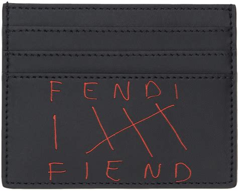 fendi fiend card holder|Fendi card holder with chain.